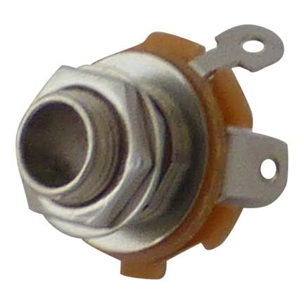 Guitar Jack Socket Chrome Nut, Unswitched
