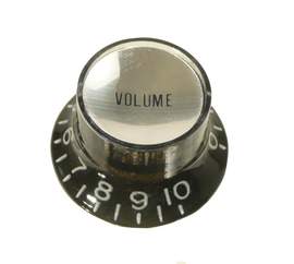 Guitar Control Knob LP Hatbox Volume Black