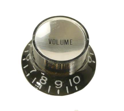Guitar Control Knob LP Hatbox Volume Black