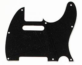 Guitar Scratchplate TC,  3Ply, Plastic, Black