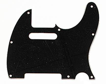 Guitar Scratchplate TC,  3Ply, Plastic, Black