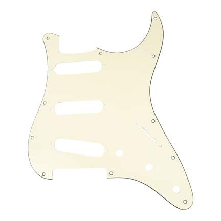 Guitar Scratchplate SC,  Plastic, White