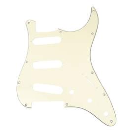 Guitar Scratchplate SC,  Plastic, Vintage White/Black/White