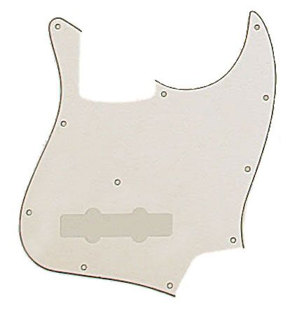 Guitar Scratchplate JB, Plastic, White