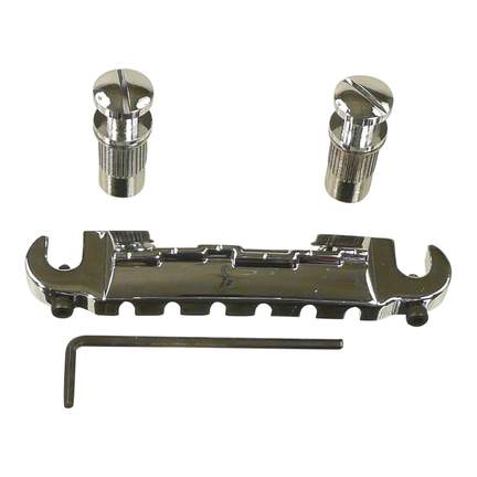 Guitar Bridge/Tailpiece Wrap Around Bridge Tailpiece Chrome