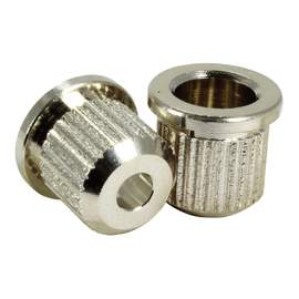 Guitar Bridge & Tailpiece Part Set of 6 String Ferrules, Chrome