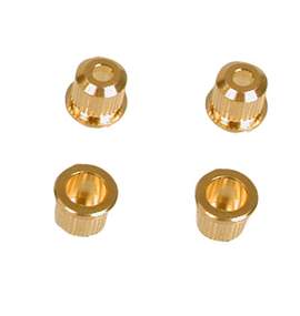 Guitar Bridge & Tailpiece Part Set of 6 String Ferrules, Gold
