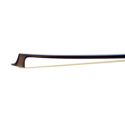 Violin Bow Ebony Half Mounted , Octagonal 3/4