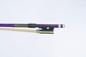 P & H Violin Bow Purple Fibreglass Natural Hair 1/8