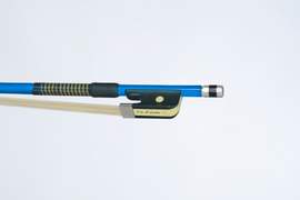 P & H Viola Bow Blue Fibreglass , Natural Hair Standard
