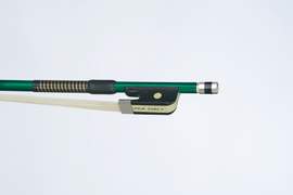 P & H Viola Bow Green Fibreglass , Natural Hair Standard