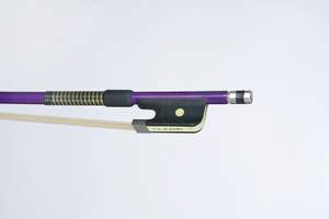 P & H Cello Bow Purple Fibreglass, Natural Hair 4/4