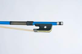 P & H Cello Bow Blue Fibreglass, Natural Hair 3/4