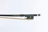 P & H D.Bass Bow Black Fibreglass Real Hair 4/4-3/4