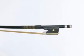 P & H D.Bass Bow Black Fibreglass Real Hair 4/4-3/4
