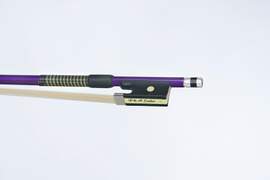 P & H Violin Bow Purple Fibreglass Natural Hair 4/4