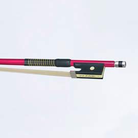 P & H Violin Bow Pink Fibreglass Natural Hair 3/4