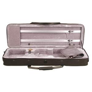 Violin Case Oblong Lightweight, Integral Cover, 2 Bow Clips 4/4