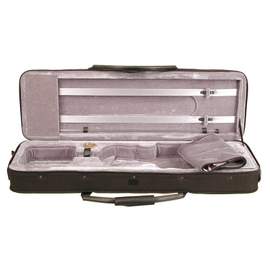 Viola Case Oblong Lightweight , Integral Cover, 2 Bow Clips 15-16 inch