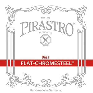 Pirastro Double Bass String (Solo) Set Flat Chrome Steel