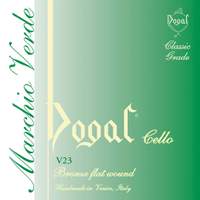Dogal Cello String D 2 1/4, Green