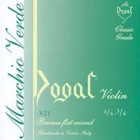 Dogal Violin String Set, 1/8 - 1/16, Green