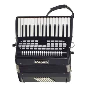 Chanson Piano Accordion 48 Bass Black