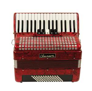 Chanson Piano Accordion 72 Bass Red