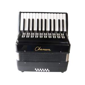 Chanson Piano Accordion 12 Bass Black