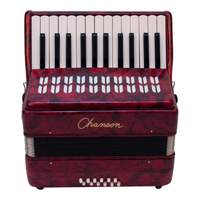 Chanson Piano Accordion 12 Bass Red