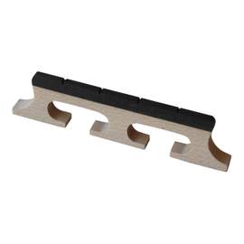 Banjo Bridge 5/8in 4 Strings Maple Ebony Insert Triple Feet