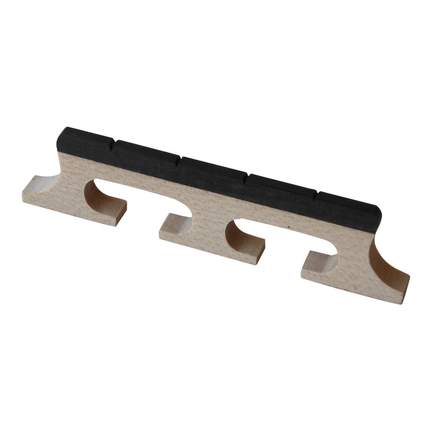 Banjo Bridge 1/2in 4 Strings Maple Ebony Insert Triple Feet