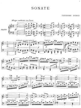 Dubois, Théodore: Sonata for piano solo