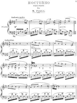 Falla, Manuel de: Nocturne f Minor