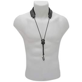 BG Leather Saxophone Neck Strap - Cotton Padded Metal Hook Soprano / Alto / Tenor Saxophone