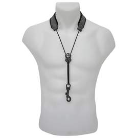 BG Saxophone Leather Neck Strap - Cotton Padded Snap Hook Soprano / Alto / Tenor Saxophone