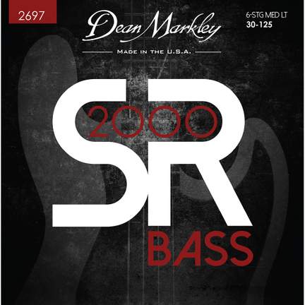 Dean Markley SR2000 High Performance Bass Guitar Strings Medium Light 6 String 30-125