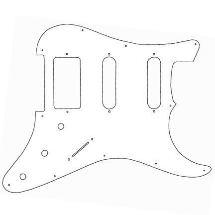 Guitar Tech Scratchplate ~ S-style H/S/S ~ White