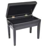 Kinsman Deluxe Adjustable Piano Bench with Storage ~ Satin Black Product Image