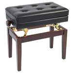 Kinsman Deluxe Adjustable Piano Bench with Storage ~ Satin Rosewood Product Image