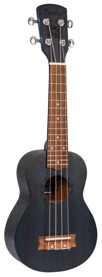 Laka Sapele Series Soprano Ukulele & Bag - Midnight Blue