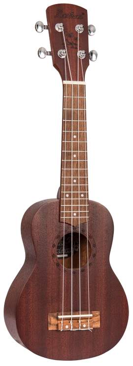Laka Sapele Series Soprano Ukulele & Bag - Chocolate
