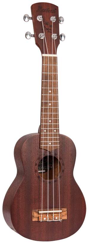 Laka Sapele Series Soprano Ukulele & Bag - Chocolate