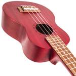 Laka Sapele Series Soprano Ukulele & Bag - Red Product Image