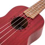 Laka Sapele Series Soprano Ukulele & Bag - Red Product Image