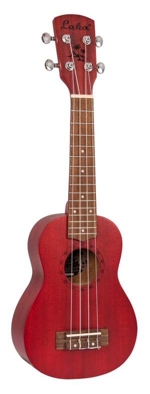 Laka Sapele Series Soprano Ukulele & Bag - Red