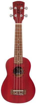 Laka Sapele Series Soprano Ukulele & Bag - Red Product Image