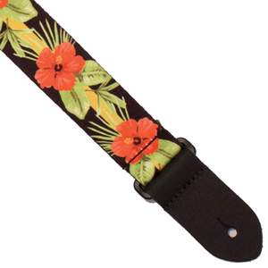 Perris 7095 ukulele strap - red flower