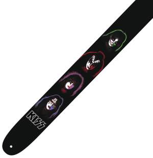 Perri's Leather Guitar Strap ~ Kiss ~ Faces