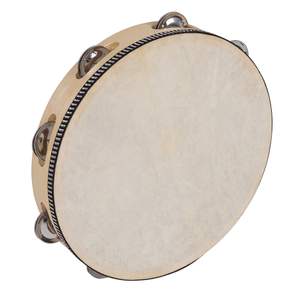 PP World Wooden Tambourine ~ 25cm Natural